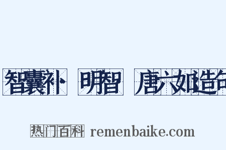 智囊补·明智·唐六如造句是什么意思的图片